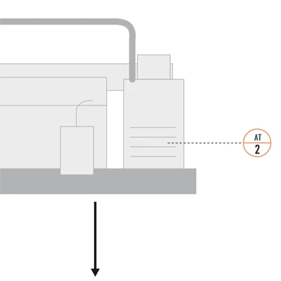 Schemat - kontrola spalin w kogeneracji