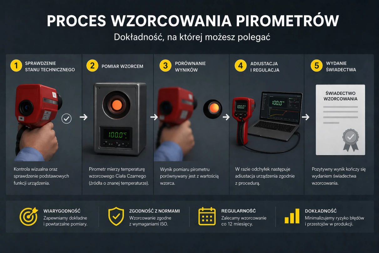 Proces wzorcowania pirometrów