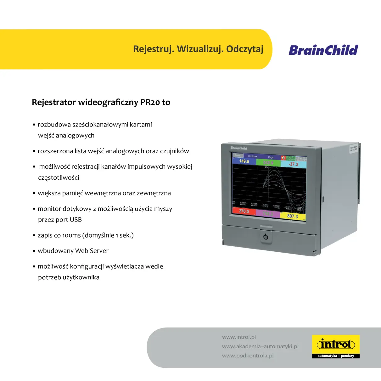 Rejestratory dopasowane do aplikacji
