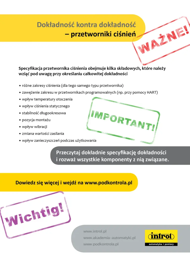 W jaki sposób dobrać kalibrator do przetworników ciśnień? 