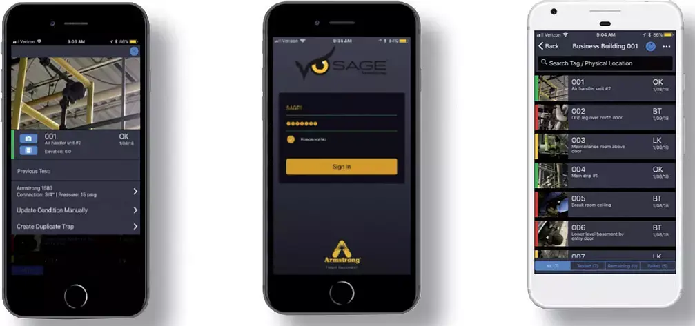 SAGE – aplikacja na telefonie do zarządzania i diagnostyki odwadniaczy