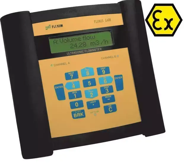Przenośny przepływomierz do gazów Fluxus G608 Ex