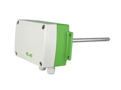 Przemysłowy przetwornik wilgotności i temperatury EE310-T5 dla wysokich temperatur do 200°C w wersji kanałowej