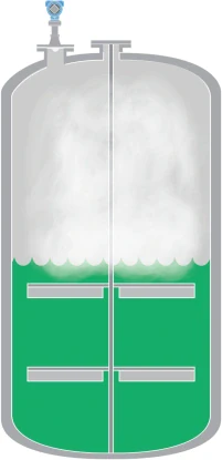 Pomiar poziomu w  zbiorniku z mieszadłami