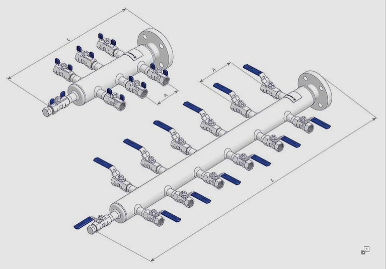 kolektory powietrza - schemat