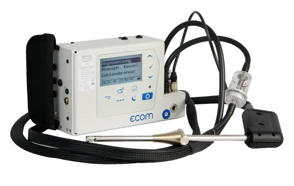 Analizator spalin ecom-B / widok z przodu Analizator spalin ecom-B / widok z przodu