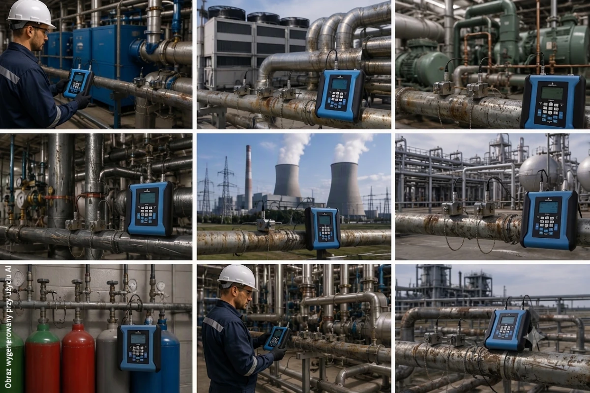 Zastosowania przepływomierza ultradźwiękowego clamp-on FLUXUS G631 