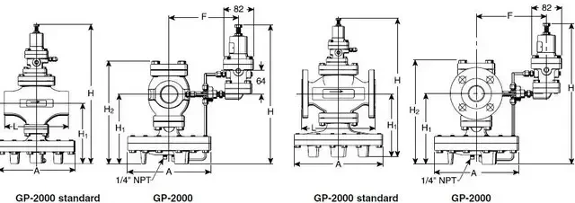 Schemat reduktora ciśnienia GP-2000