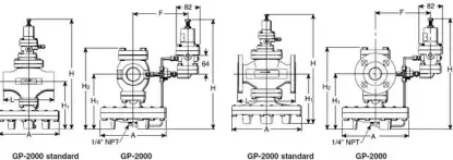 Schemat reduktora ciśnienia GP-2000