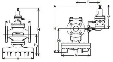 Schemat 2 reduktora ciśnienia serii GP-2000R