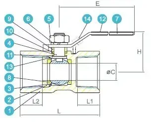 Schemat zaworu zaporowego typu 10-10