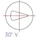 kula z 30° wycięciem kula z 30° wycięciem