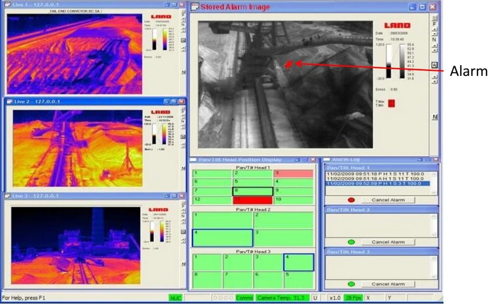 kamery termowizyjne do składowisk węgla, biomasy
