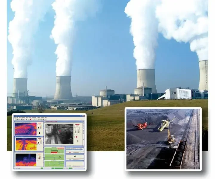 Termowizyjny system ppoż. monitoringu składowisk węgla, biomasy, siarki, opon, surowców, nawozów sztucznych / saletrzaka