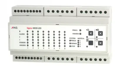 Ośmiokanałowa centrala detekcyjno-alarmowa Sigma MOD LED