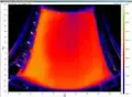Rozkład temperatury termowizyjny -termoforming