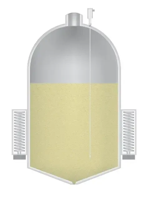 Zastosowanie na zbiorniku z lepkim medium