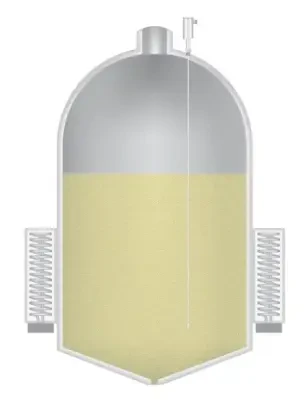 Zastosowanie na zbiorniku z lepkim medium