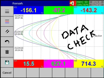 Opis danych z rejestratora cyfrowego PR20