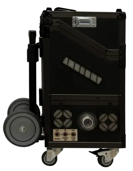 Przenośny analizator spalin ecom-J2KNpro TECH (widok z boku)