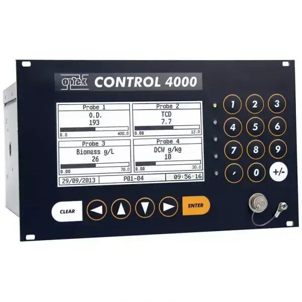 Konwerter C4000 z wyświetlonymi wynikami z czterech czujników Konwerter C4000 z wyświetlonymi wynikami z czterech czujników